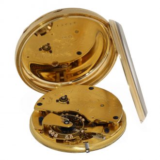 Fine English 18 carat gold open faced chronometer Circa 1874