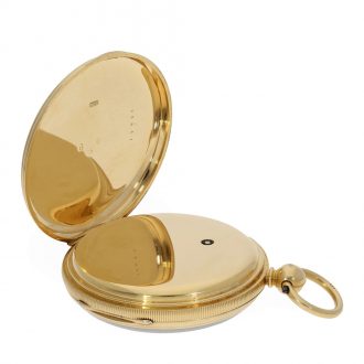 Fine English 18 carat gold open faced chronometer Circa 1874