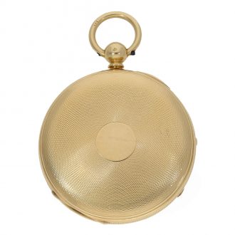 Fine English 18 carat gold open faced chronometer Circa 1874