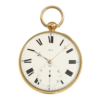 English interesting gold pocket watch with gold lever Circa 1817