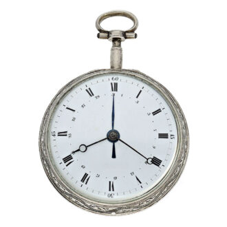 French self-striking silver coach clock with date Circa 1780