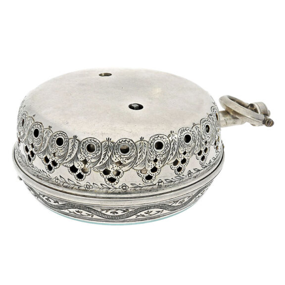 French self-striking silver coach clock with date Circa 1780 French self-striking silver coach clock with date Circa 1780