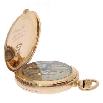 Swiss 18 carat gold five minute repeating lever watch Circa 1890