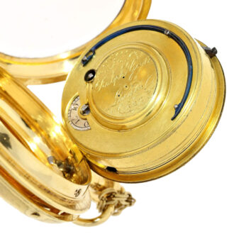 Splendid English gilt verge with three registers Circa 1799