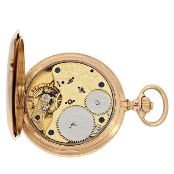German very fine 18 Carat gold full hunter cased watch Circa 1903 German very fine 18 Carat gold full hunter cased watch Circa 1903