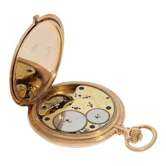 German very fine 18 Carat gold full hunter cased watch Circa 1903 German very fine 18 Carat gold full hunter cased watch Circa 1903