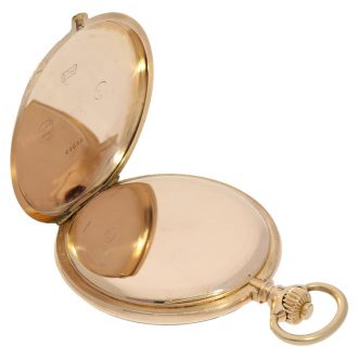 German very fine 18 Carat gold full hunter cased watch Circa 1903
