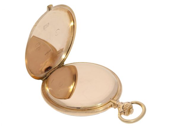 German very fine 18 Carat gold full hunter cased watch Circa 1903 German very fine 18 Carat gold full hunter cased watch Circa 1903