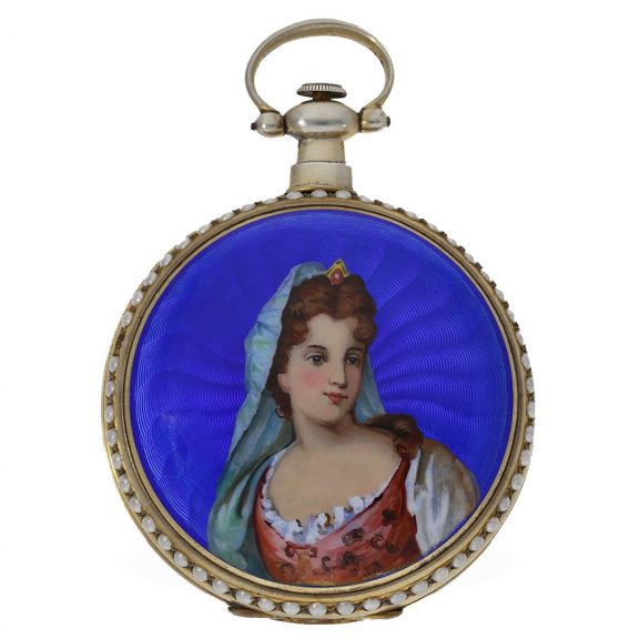 Swiss pair of enamelled watches for the Chinese market Circa 1880 Swiss pair of enamelled watches for the Chinese market Circa 1880