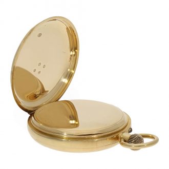 English gold lever deck watch with carrousel Circa 1901