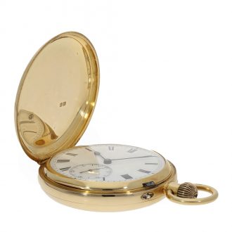 English gold lever deck watch with carrousel Circa 1901