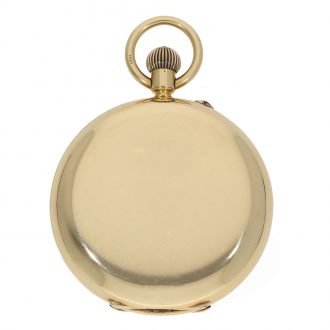 English gold lever deck watch with carrousel Circa 1901