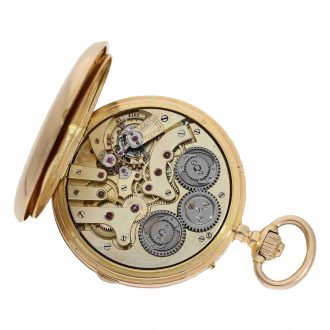 French 18 carat gold lever watch with seconde morte Circa 1900 French 18 carat gold lever watch with seconde morte Circa 1900