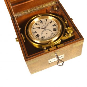 Swiss brass small two day chronometer with archives extract Circa 1915