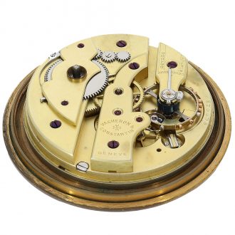 Swiss brass small two day chronometer with archives extract Circa 1915