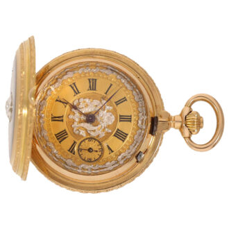 Swiss 18 carat gold very fine neo Renaissance watch Circa 1880