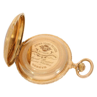 Swiss 18 carat gold very fine neo Renaissance watch Circa 1880