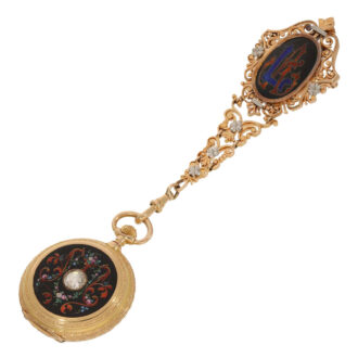 Swiss 18 carat gold very fine neo Renaissance watch Circa 1880