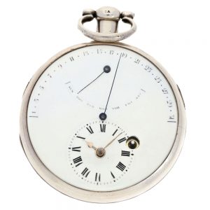 Technical rarity, Swiss silver open face pocket watch Circa 1793