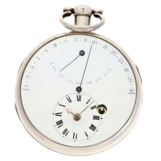 Technical rarity, Swiss silver open face pocket watch Circa 1793