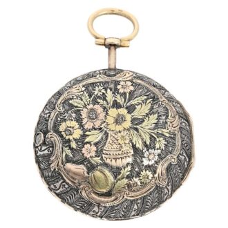 French decorative verge pocket watch with chatelaine Circa 1750 French decorative verge pocket watch with chatelaine Circa 1750
