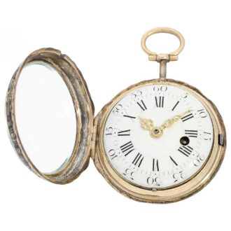 French decorative verge pocket watch with chatelaine Circa 1750 French decorative verge pocket watch with chatelaine Circa 1750