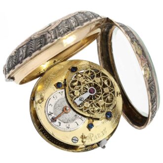 French decorative verge pocket watch with chatelaine Circa 1750 French decorative verge pocket watch with chatelaine Circa 1750