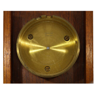 This Ulysse Nardin observation chronometer is accompanied by a wooden box, which features a screwed brass housing