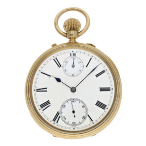 English 18K gold deck chronometer with power reserve Circa 1887