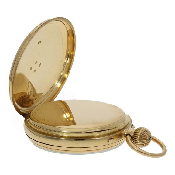 English 18K gold deck chronometer with power reserve Circa 1887 English 18K gold deck chronometer with power reserve Circa 1887