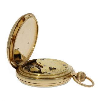 English 18K gold deck chronometer with power reserve Circa 1887