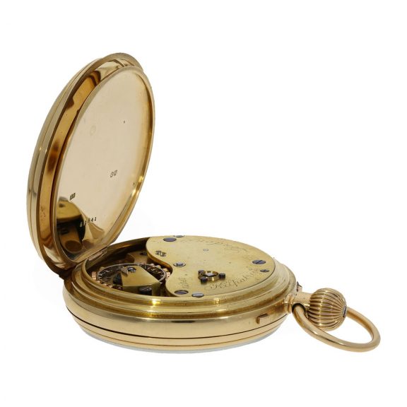 English 18K gold deck chronometer with power reserve Circa 1887 English 18K gold deck chronometer with power reserve Circa 1887