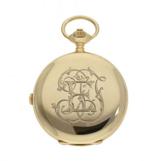 Swiss 18K gold lever split seconds chronograph Circa 1911