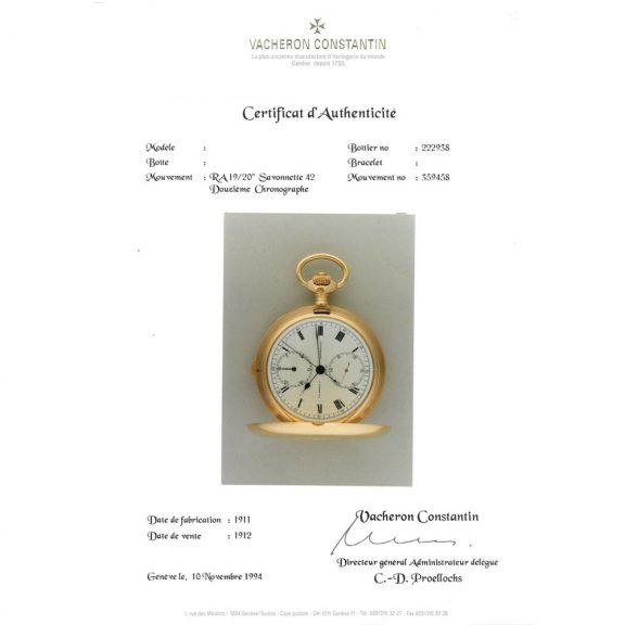 Swiss 18K gold lever split seconds chronograph Circa 1911 Swiss 18K gold lever split seconds chronograph Circa 1911