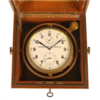 Swiss marine chronometer with stoppable seconds Circa 1930