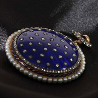 French 18 carat gold and enamel repeater verge watch Circa 1780