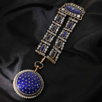 French 18 carat gold and enamel repeater verge watch Circa 1780