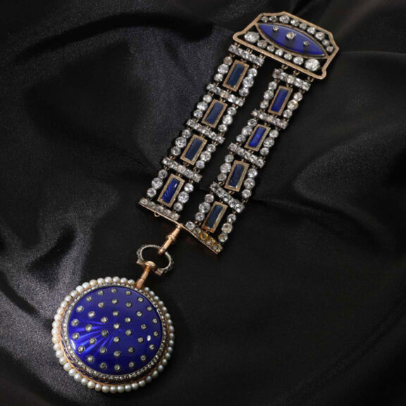 French 18 carat gold and enamel repeater verge watch Circa 1780 French 18 carat gold and enamel repeater verge watch Circa 1780