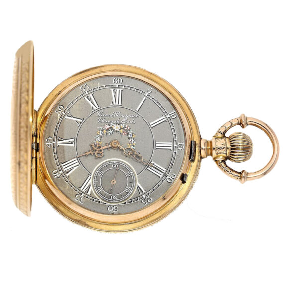 Swiss unique gold chronometer with splendour case Circa 1870