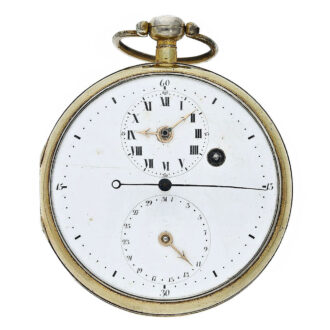 German silver watch with regulator dial and date Circa 1790