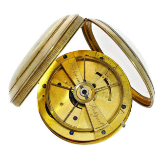 German silver watch with regulator dial and date Circa 1790