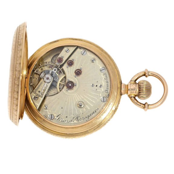 Swiss unique gold chronometer with splendour case Circa 1870 Swiss unique gold chronometer with splendour case Circa 1870