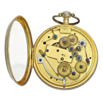 German silver watch with regulator dial and date Circa 1790