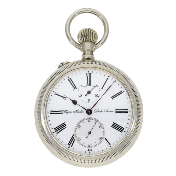 Swiss rare chronometer with power reserve indicator Circa 1915