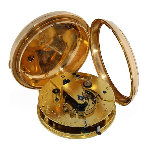 English gold chronometer in Earnshaw's manner Circa 1810 English gold chronometer in Earnshaw's manner Circa 1810