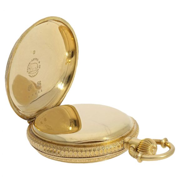 Swiss 18 carat gold and enamel à goutte case repeater watch Circa 1880 Swiss 18 carat gold and enamel à goutte case repeater watch Circa 1880