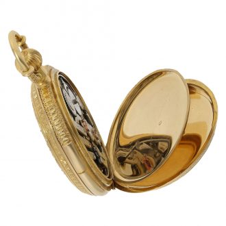 Swiss 18 carat gold and enamel à goutte case repeater watch Circa 1880
