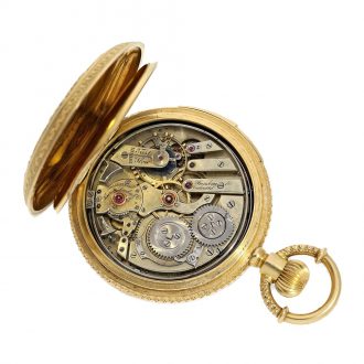 Swiss 18 carat gold and enamel à goutte case repeater watch Circa 1880