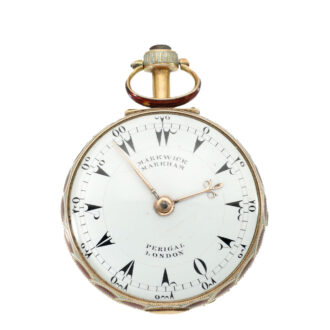 English 18 carat gold and enamel verge pocket watch Circa 1800