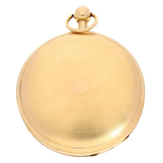 French gold erotic verge with engine turned dial Circa 1820